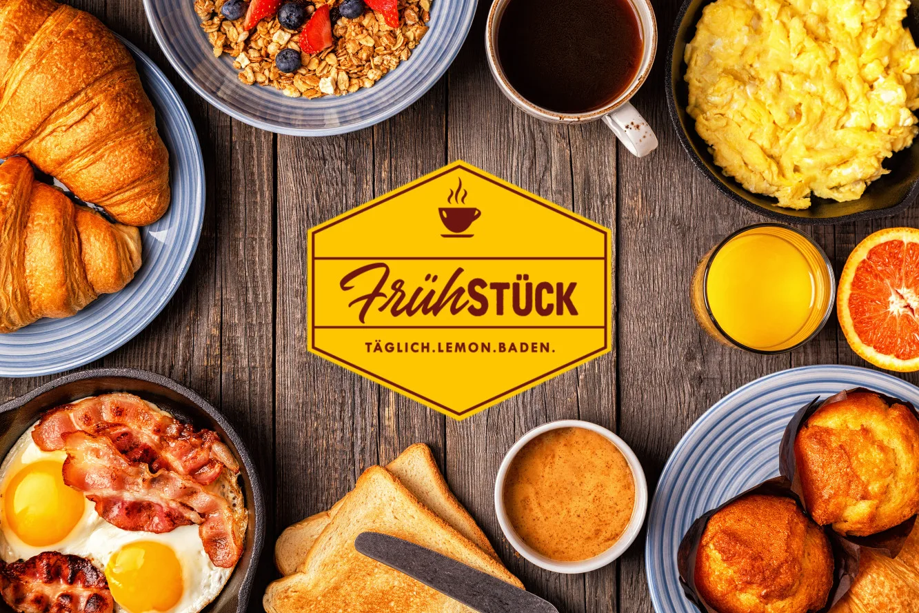 Restaurant Lemon Flyer Frühstück neues Logo